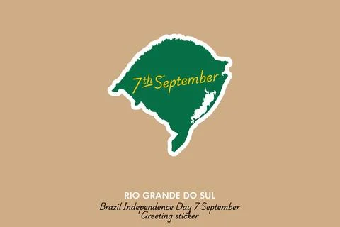 Rio Grande do Sul vector sticker Stock Illustration