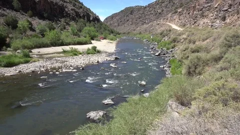 The Rio Grande flows south Stock Footage 93531819