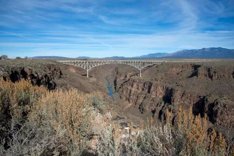 Rio Grande Gorge Bridge, Taos, New Mexico, United States of America, North Stock Photos