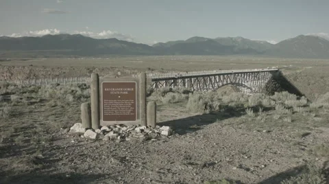 Rio Grande Gorge State Park Sign Stock Video Pond5