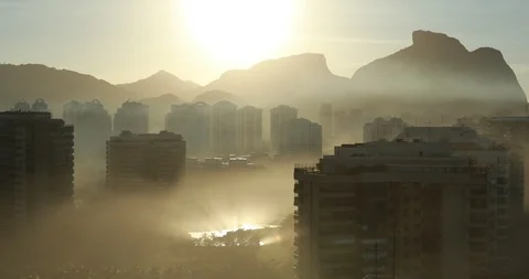 Rio Misty Morning Stock Footage 89844834