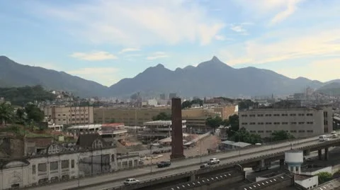 Rio Mountains and throughway Stock Footage 11059073