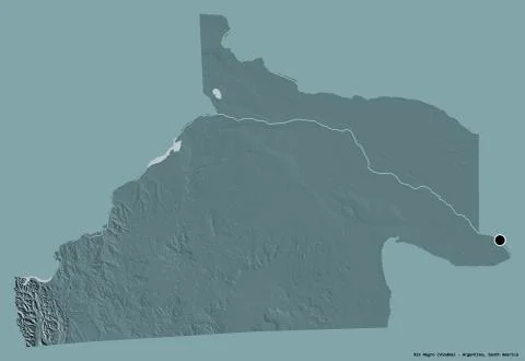Rio Negro, province of Argentina, on solid. Administrative Stock Illustration
