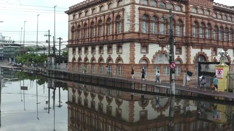 Rio Negro record flood Stock Footage