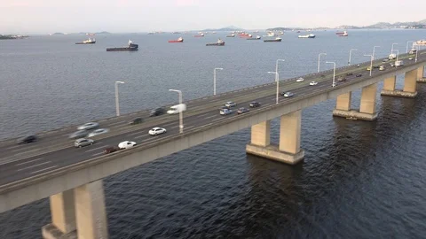 Rio Niteroi bridge Stock Footage 116512676