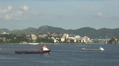 Rio shipping in the bay Video stock 11059102