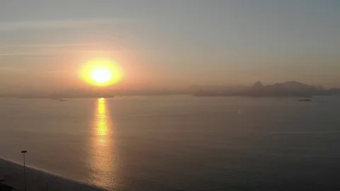 Rio sunrise boat to sugar loaf Stock Footage