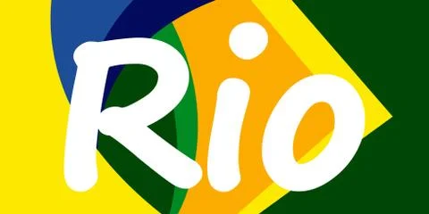 Rio vector 2016 Brazil Summer 2016 Rio de Janeiro banner with abstract colorf Stock Illustration