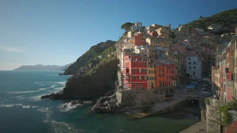 Riomaggiore Cinque Terre Timelapse Video stock 154806659
