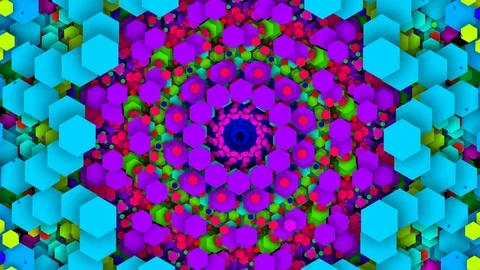 Riot of color. smooth changes. Pulsating patterns that change color. VJ Stock Footage 83353985