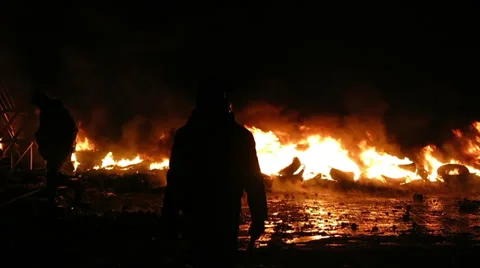 Riot in Kiev, Ukraine 動画素材 34342103