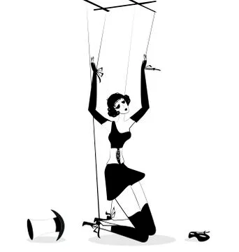 Riot of puppet Stock Illustration