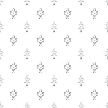 Riot of woman pattern vector seamless Stock Illustration