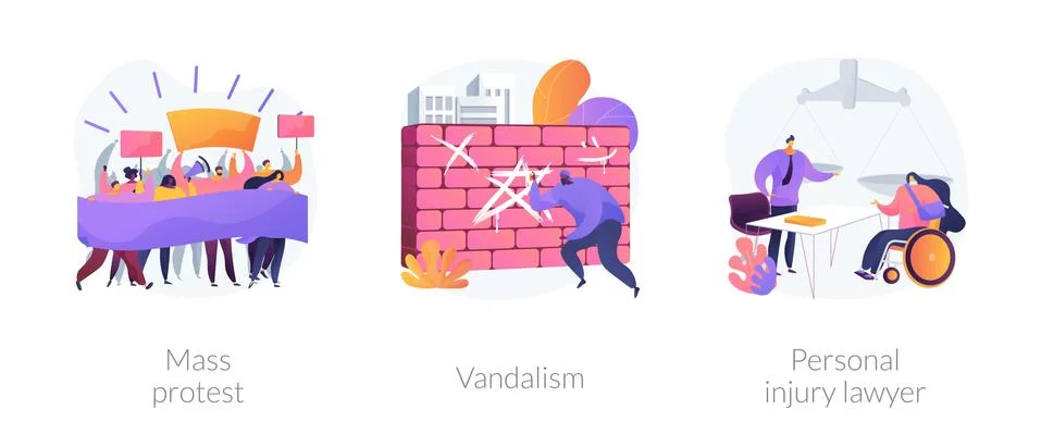 Riots outrage abstract concept vector illustrations. Stock Illustration