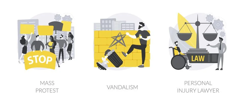 Riots outrage abstract concept vector illustrations. Stock Illustration