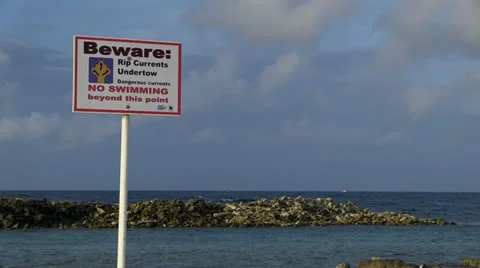 Rip Currents, Aruba Stock Footage 27173796