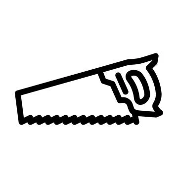 Rip cut saw line icon vector illustration Stock Illustration