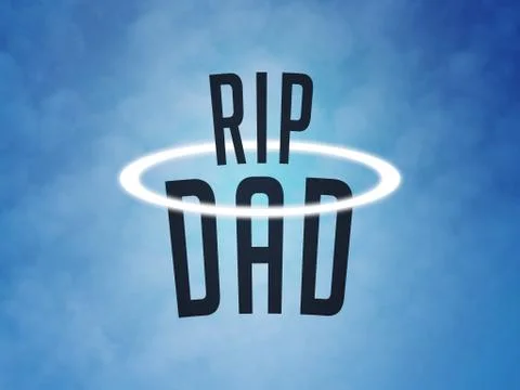 RIP Dad Sad Loss Backdrop 스톡 일러스트