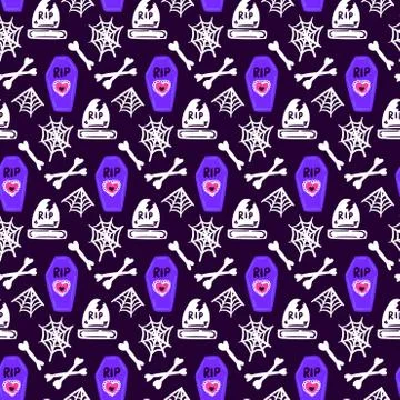 RIP Dead Seamless Pattern 스톡 일러스트
