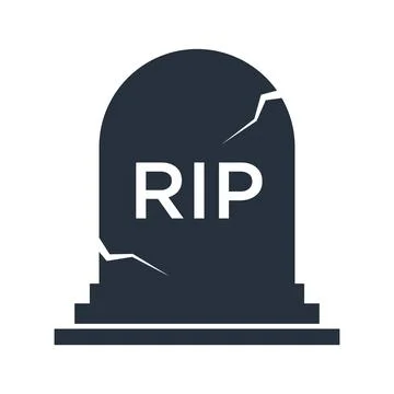 Rip grave vector funeral icon. Stock Illustration