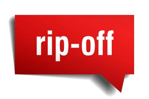 Rip-off red 3d speech bubble Stock Illustration