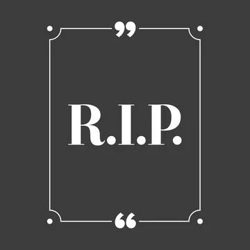 R.I.P. Rest in peace vector Stock Illustration