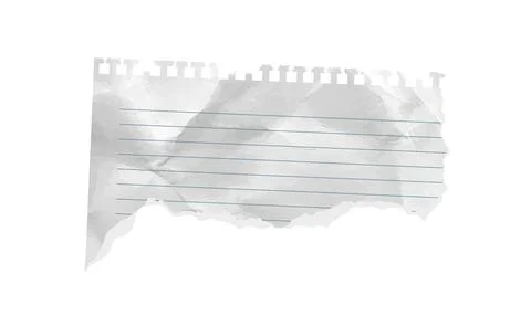 Rip torn paper corner isolated lined grid scrapbook piece. Old letter angle Stock Illustration