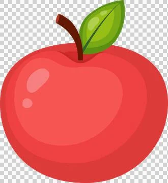 Ripe apple, flat illustration Stock Illustration