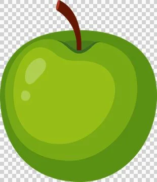 Ripe apple, flat illustration Stock Illustration