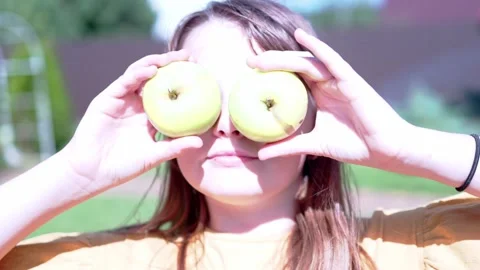 Ripe Apple Hanging on a Tree Branch Stock Footage 317427545