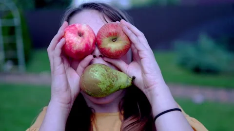 Ripe Apple Hanging on a Tree Branch Stock Footage 317427917