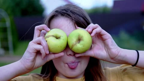 Ripe Apple Hanging on a Tree Branch Stock Footage 317427962