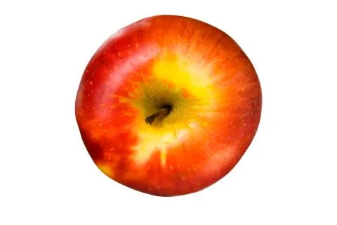 Ripe apple on a white background. Stock Photos