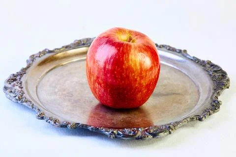 Ripe apple on white background Stock Photos