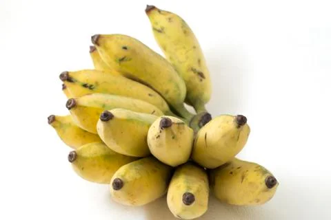 Ripe banana isolated on white Foto stock