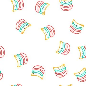Ripe banana vector seamless pattern Stock Illustration
