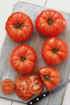 Ripe beef tomato Stock Photos
