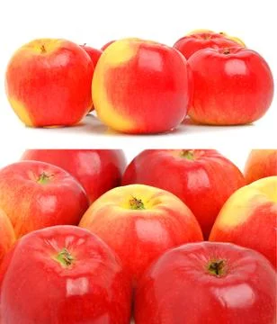 Ripe bright red apples Stock Photos