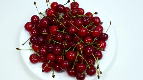 Ripe cherries Stock Footage 235185966