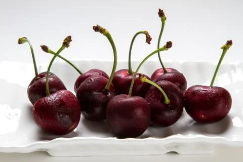 Ripe cherries Stock Photos