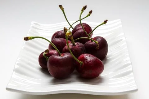 Ripe cherries Stock Photos