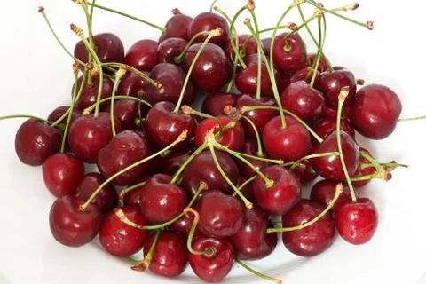 Ripe cherries Stock Photos