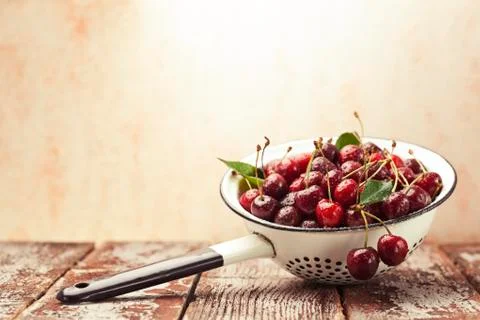 Ripe cherries Stock Photos