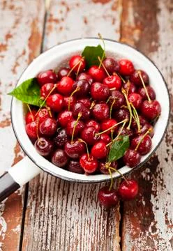 Ripe cherries Stock Photos