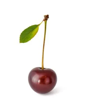 Ripe cherry on the cake Stock Photos