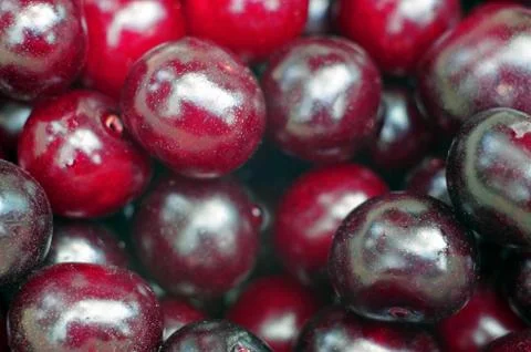 Ripe cherry closeup as background 스톡 사진