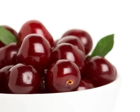 Ripe cherry closeup Stock Photos