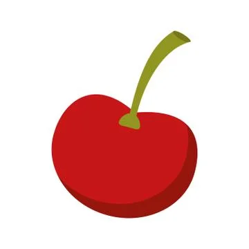 Ripe cherry fruit nature design Illustrazione stock
