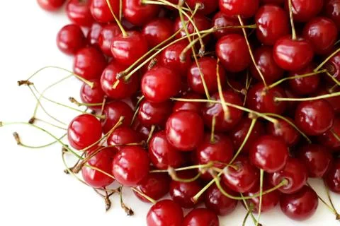 Ripe cherry fruits Stock Photos