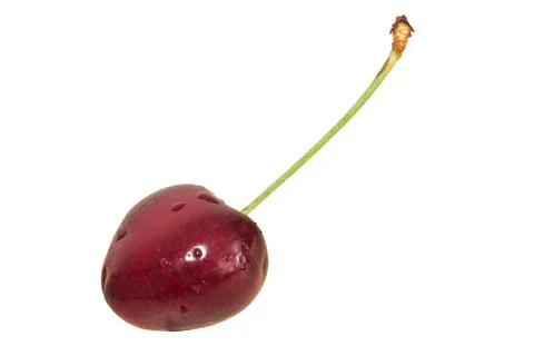 A ripe cherry isolated on white Stock-Fotos
